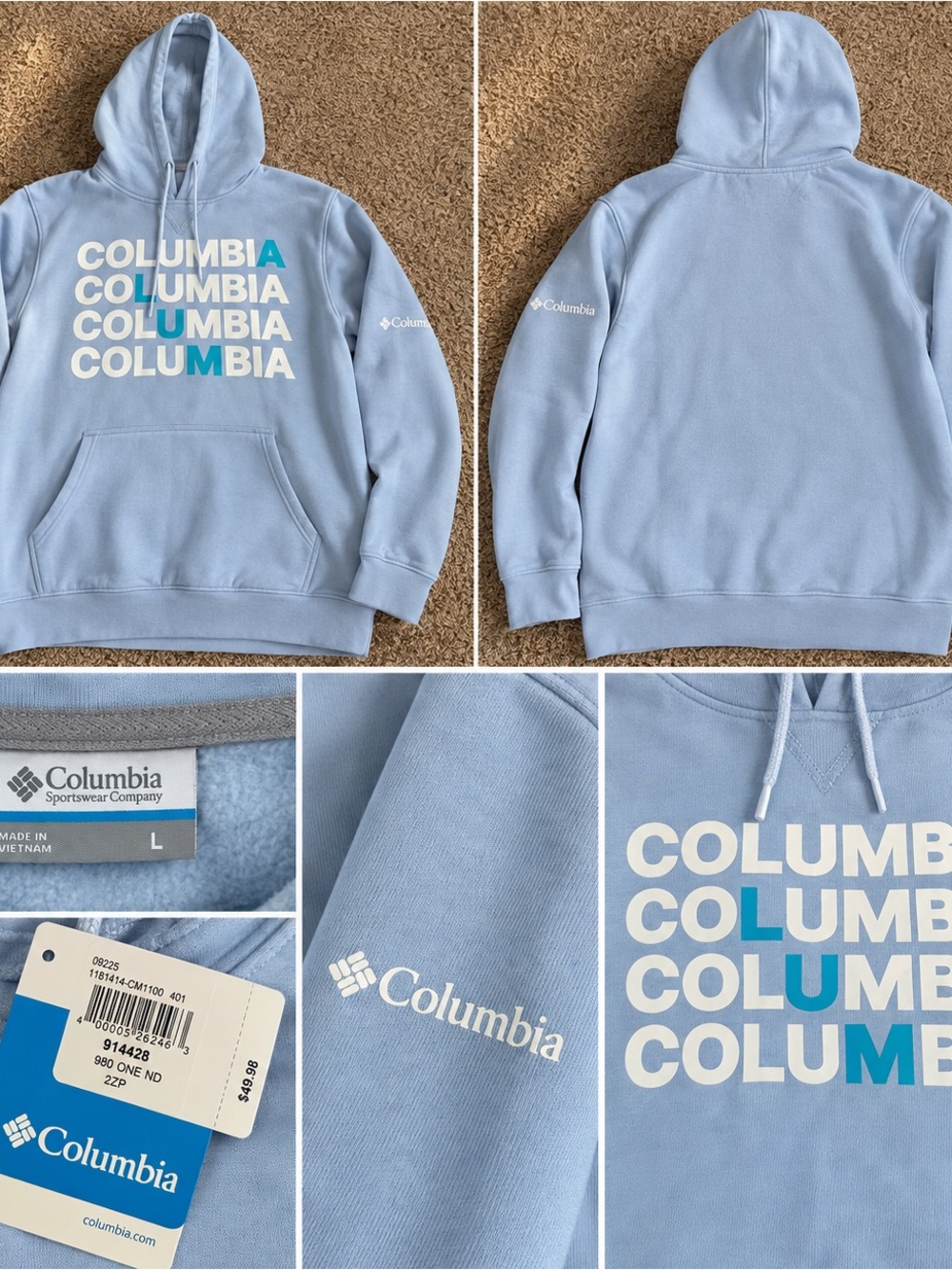 Columbia Women's Light Blue Logo Hoodie